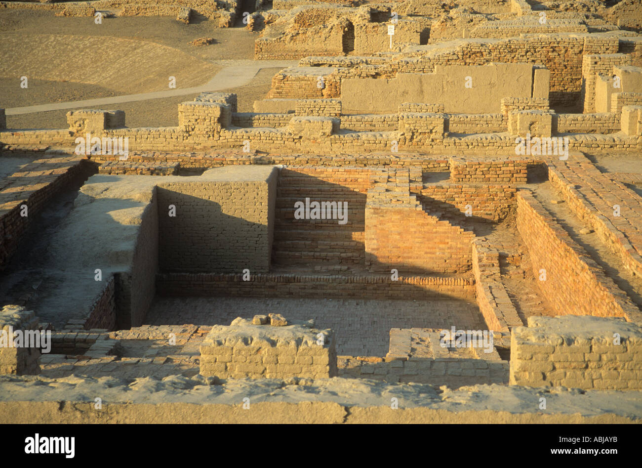 Close view of `the Great Bath` at Mohenjodaro, in Sind, Pakistan Stock Photo